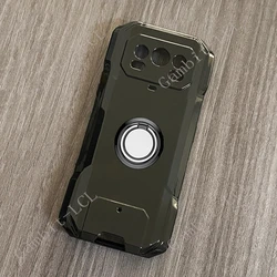 Durable Back Ring Holder Bracket Phone Case - TPU Soft Silicone Cover for Armor 27T 4G (Ring Case Black)