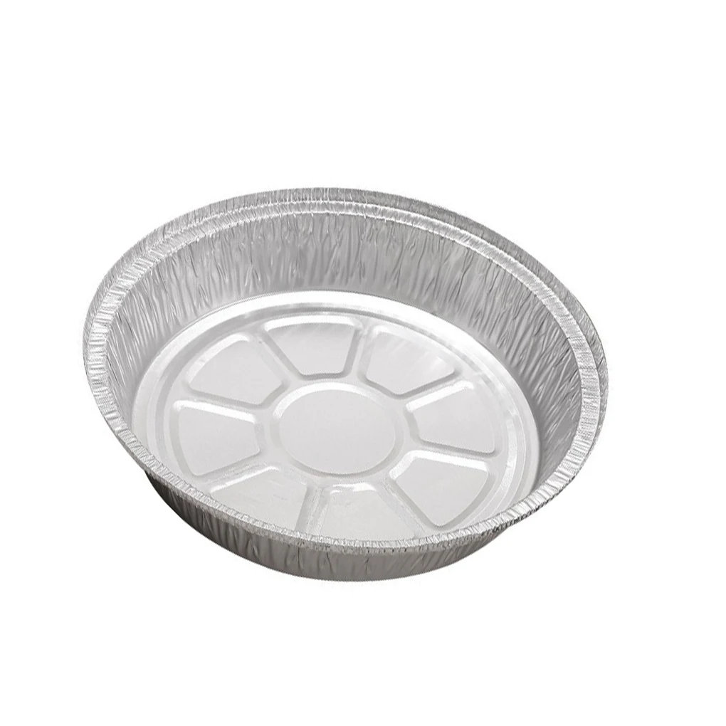 

50pcs Metal High Temperature Resistance Round Tin Foil Pie Pans For Hot Food Wide Application