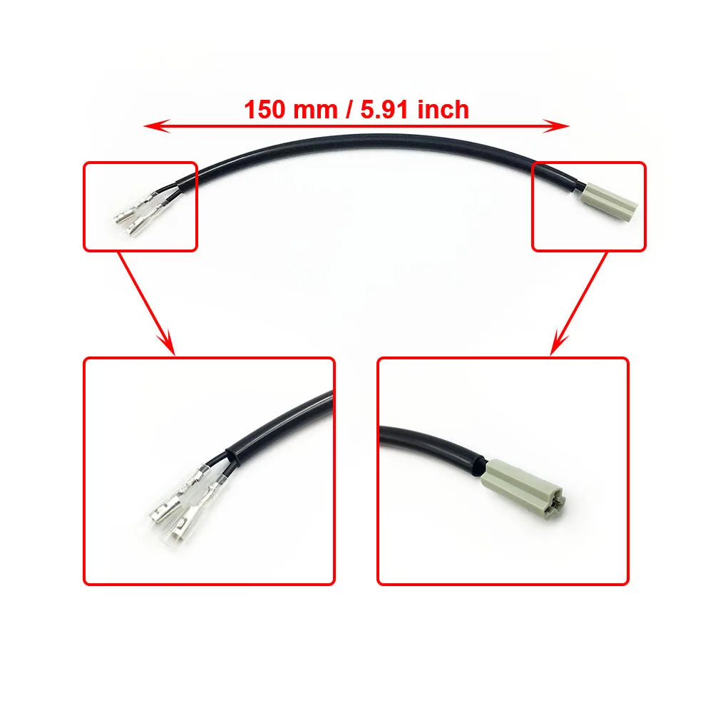 Motorcycle turn signal 2 wire adapters indicator leads plug connector harness for Yamaha Mt09 Mt07 Tracer 700 900 Xsr Yzf R1 R6 R3
