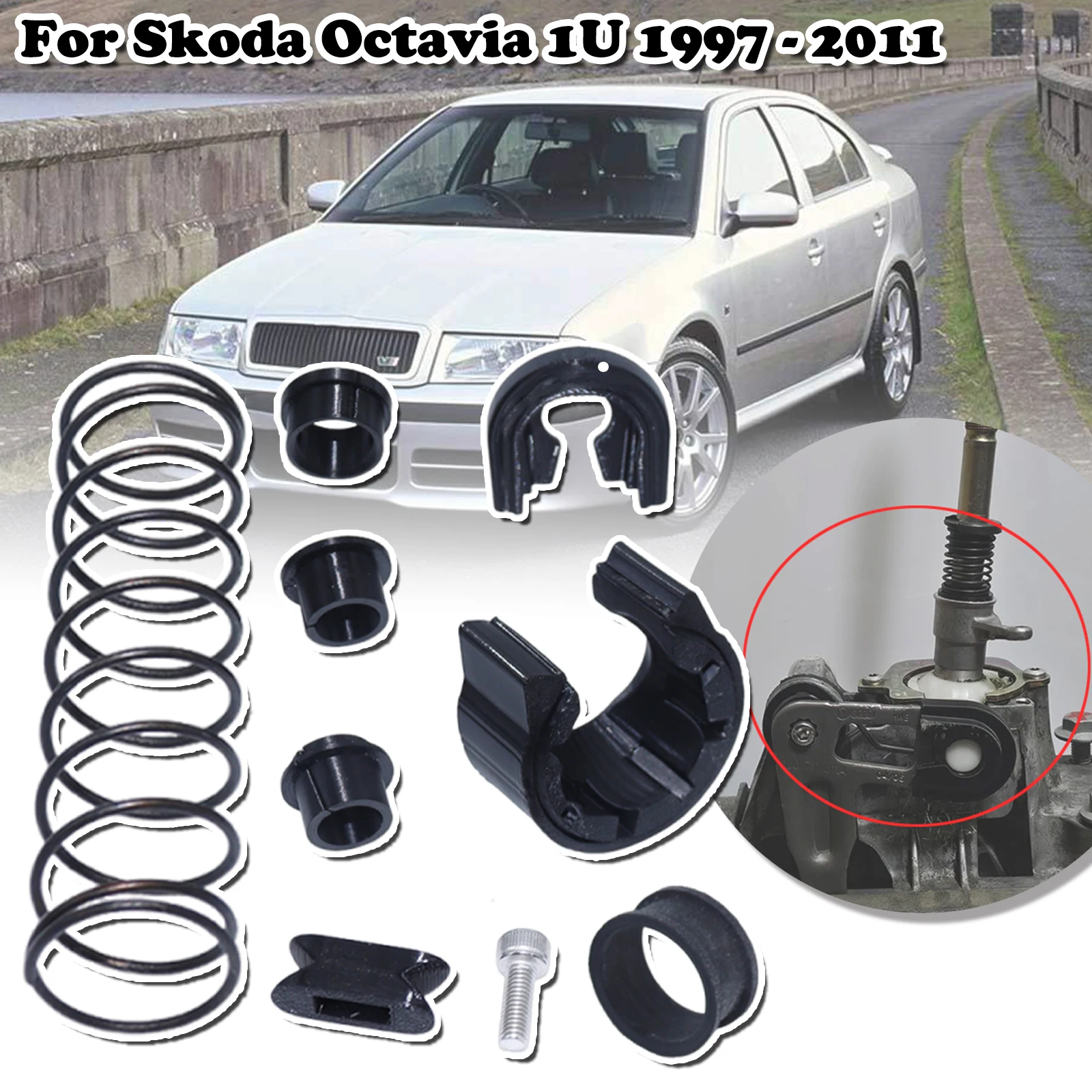 Upgrade Enhanced Gearbox Repair Kit For Skoda Octavia 1U MT Shifter Gear Lever Spring Bearing Shifter Bearing 1997 1998-2011