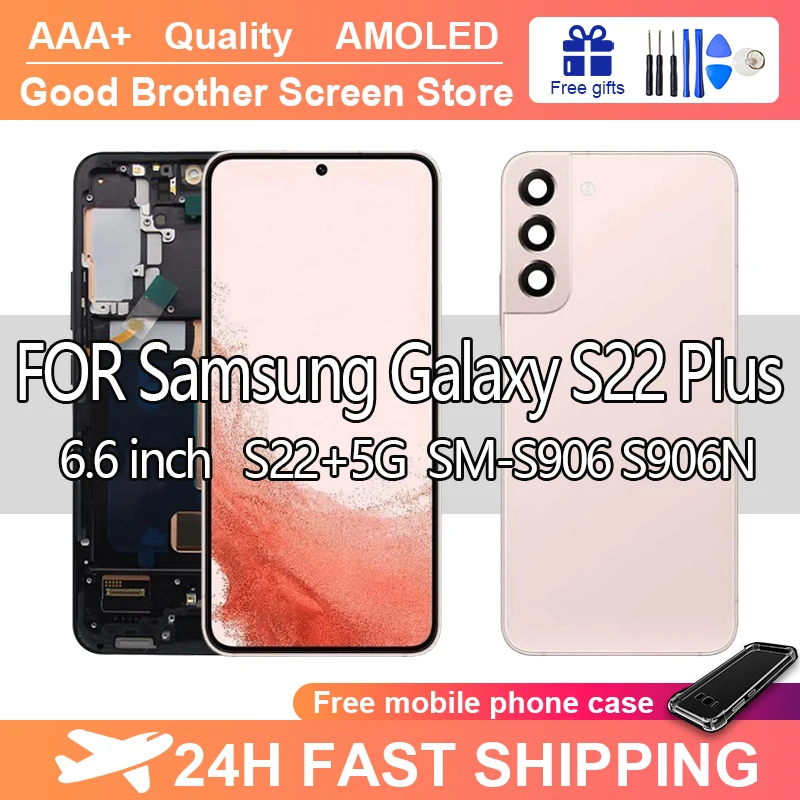 

6.6'' For AMOLED For Samsung Galaxy S22+ 5G LCD Display Digital Touch Screen For Samsung Galaxy S22 Plus 5G LCD S906 SM-S906B