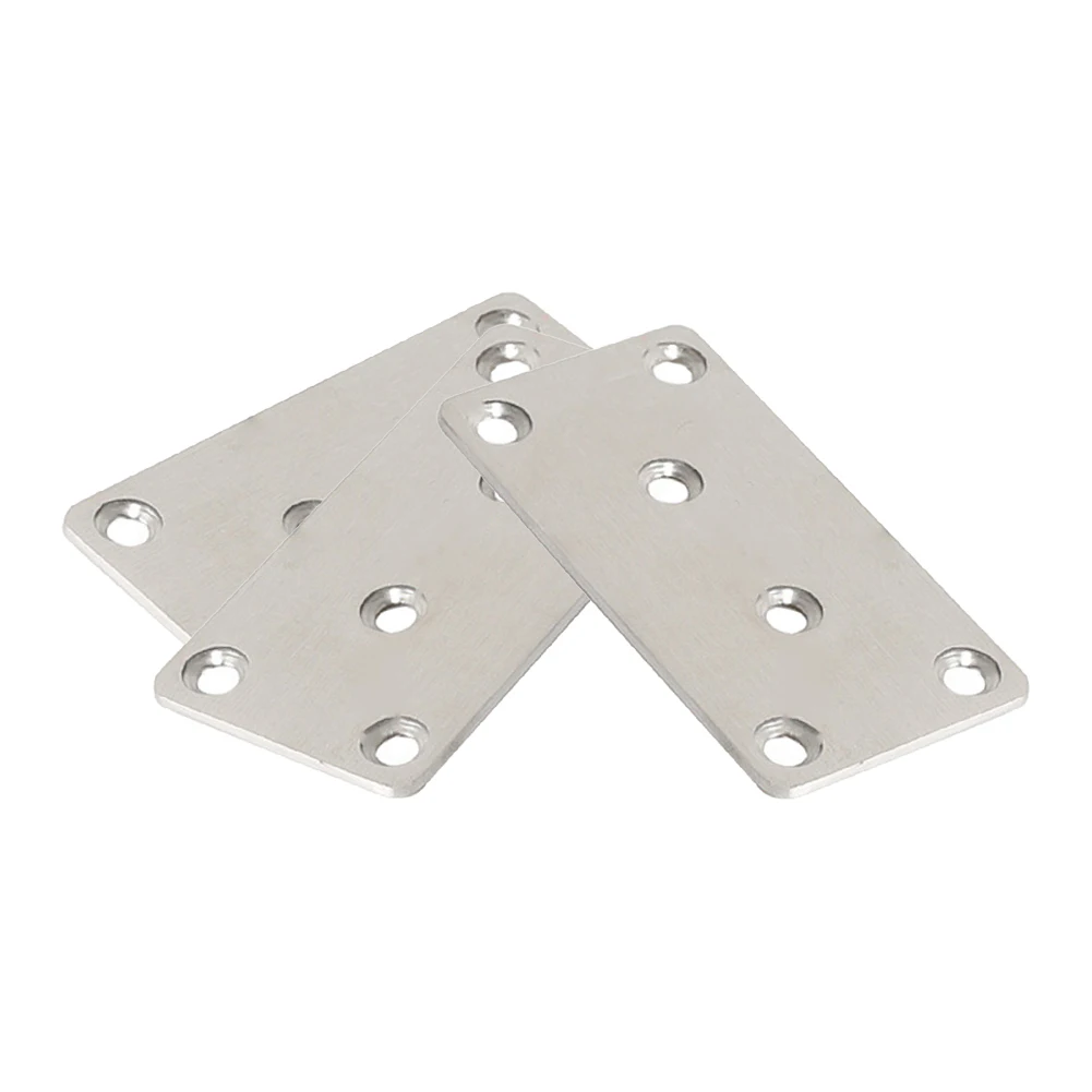 1pc 6 Holes Universal Furniture Corner Connector Stainless Steel Corner Bracket Furniture Flat Mending Repair Plate