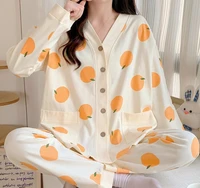 Vêtements mensuels printemps et automne pyjamas de maternité post-partum été Section mince allaitement maternité vêtements de maison 1
