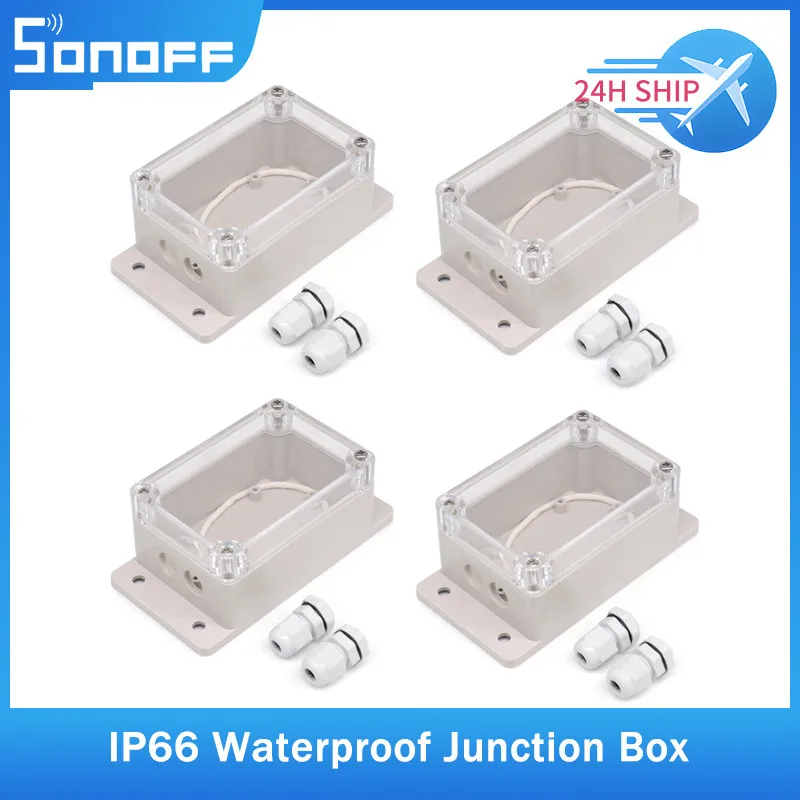 Sonoff-caixa de Junção Impermeável para Luzes de Árvores de Natal Ip66 Abs e pc Cover Estojo Resistente à Água para Sonoff Basic rf Dual e Low pc Pcs