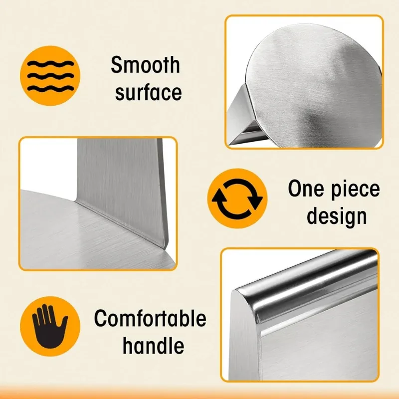 Hamburger Meat Press 430 Stainless Steel Circular Square Burger Meat Press Kitchen Tool Non-Stick Plate