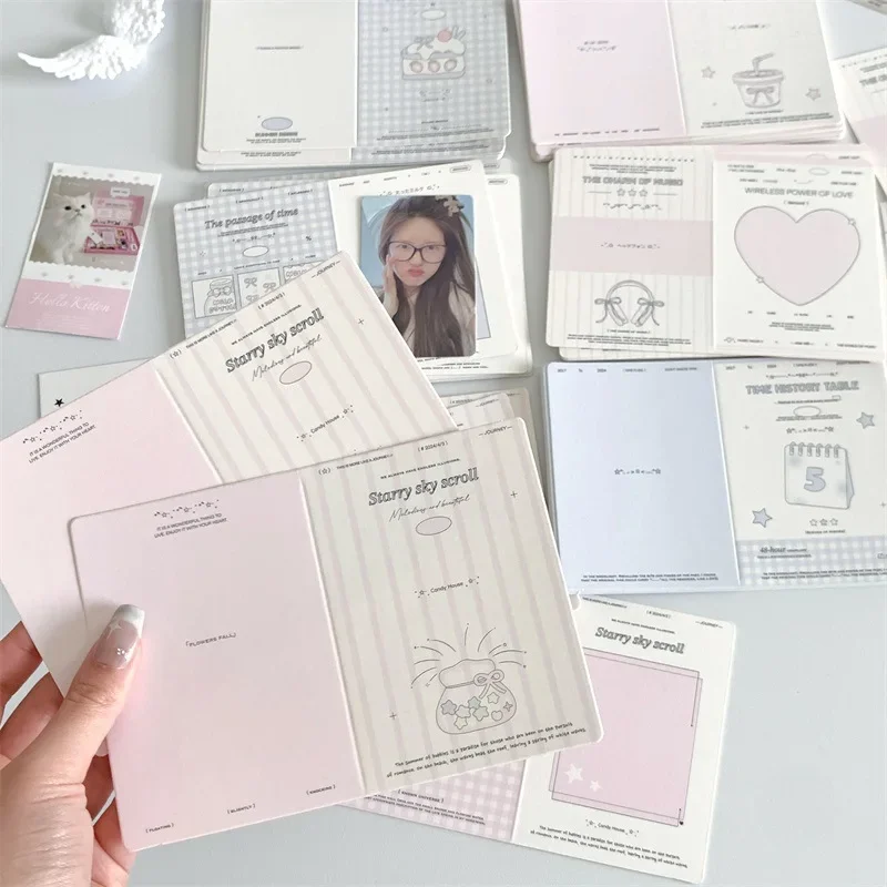 Mini Folding Card DIY Message Greeting Card Toploader Deco 10 Pcs/Pack business and greeting cards