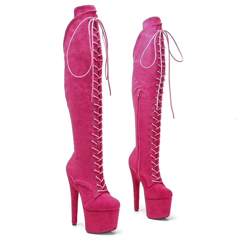 

Замшевые ботинки Leecabe для танцев на высоком каблуке, 17 см/7 дюймов