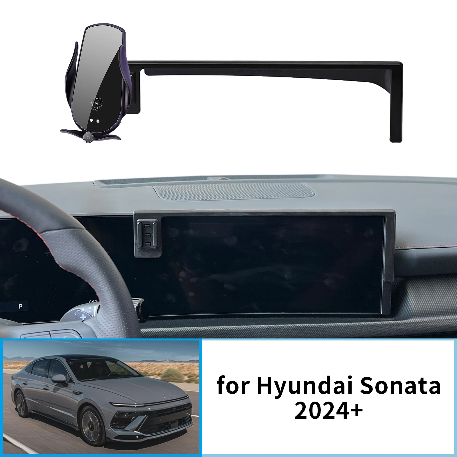 Car Mobile Phone Holder Hyundai Sonata 2025 N-line GPS Bracket Navigation Stand Auto Accessories phone holder mobile phone holder