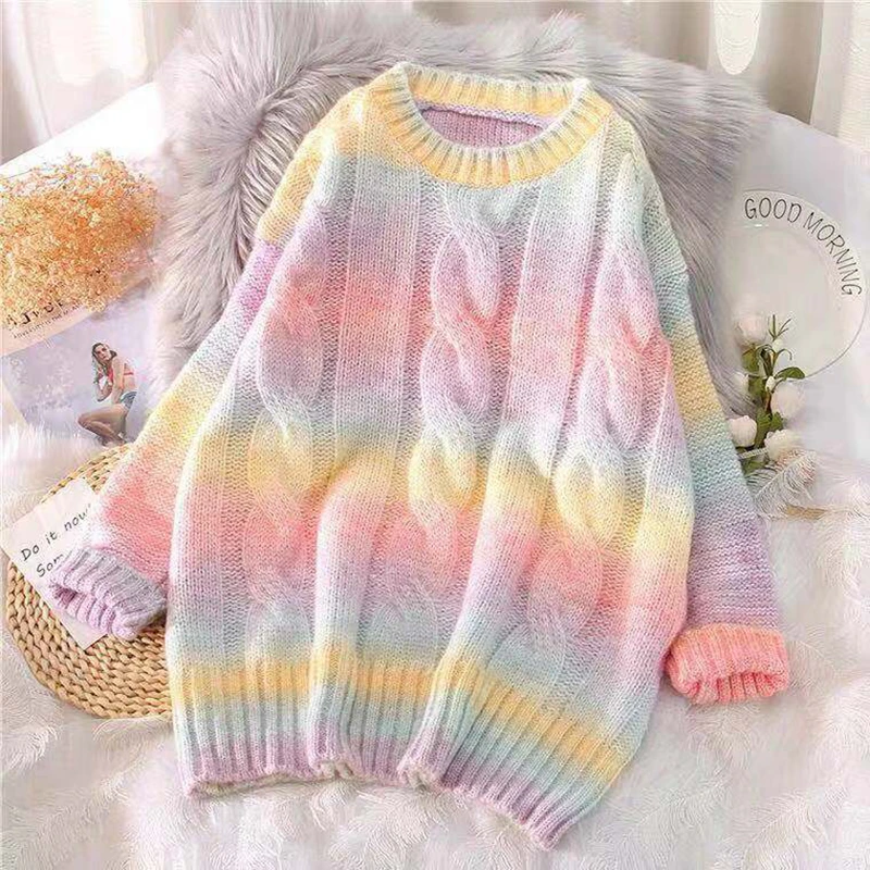 100g/Lot 330 Yards Rainbow Mohair Yarn For Knitting And Crochet Scarf Sweater Etc,Anti-Pilling Anti-Static Eco-Friendly. MHM 6