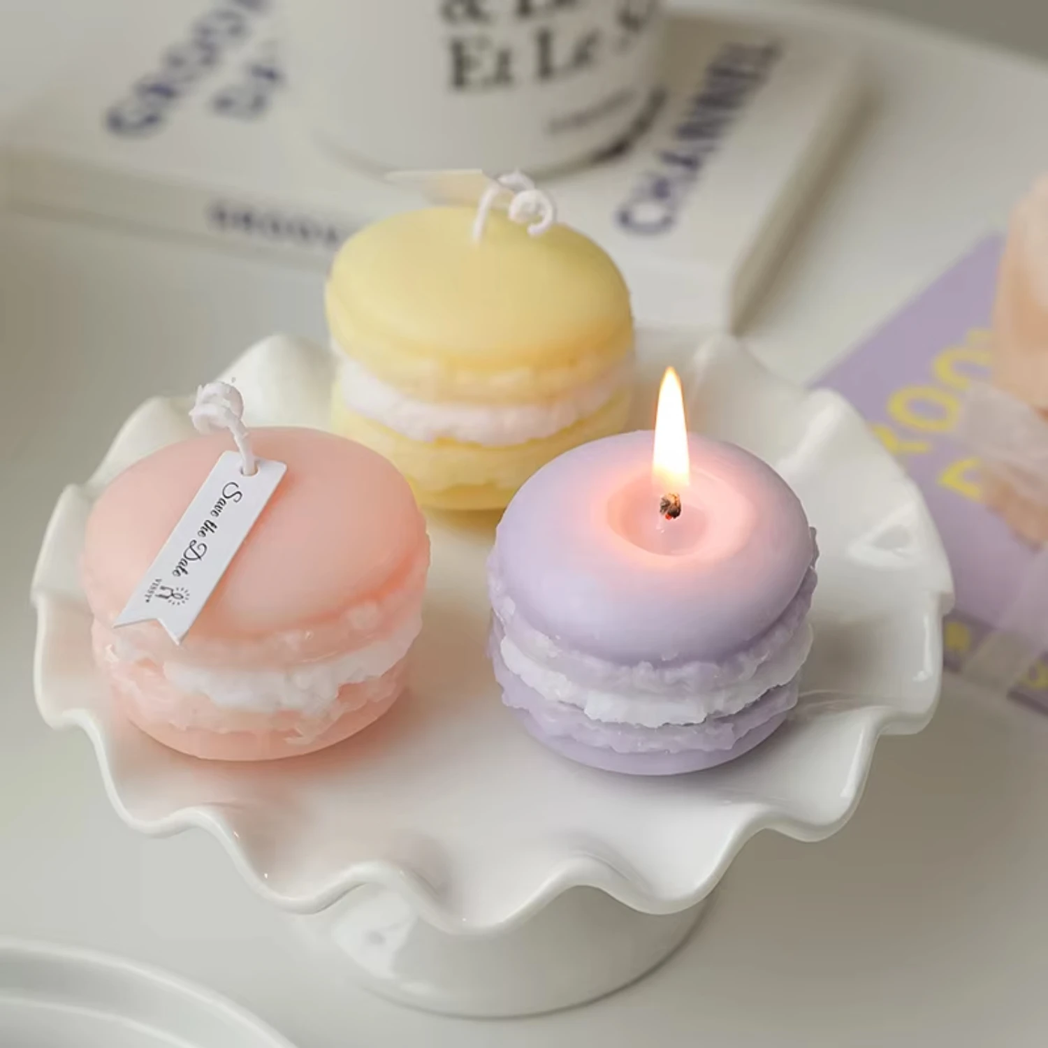 Handmade Scented Candle 7 Day Candles Macaroons Candles Handmade Cute Wedding Party Birthday INS