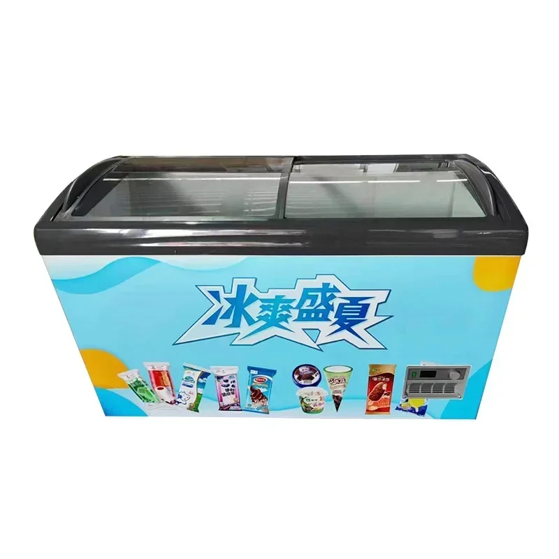 Commercial Mini Ice Cream Fridge Display Freezer 130L for Sale