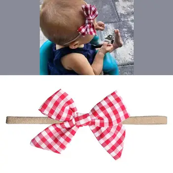 Baby Nylon Headband Bows 10X Handmade Nylon Tied Bow For Toddler Comfortable Soft Stretchy Hair Bow Elastics For Baby Girls 4