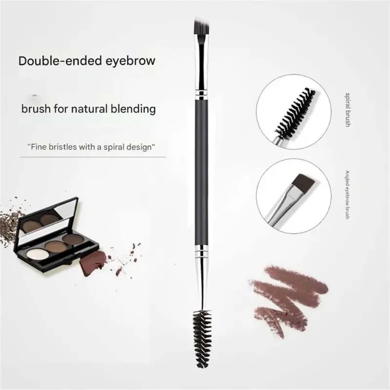 소프트 아이브로우 브러쉬 속눈썹 브러쉬 2 in 1 전문 컨투어링 아이브로우 아이라이너 메이크업 브러쉬 아이 블렌딩 화장품 브러쉬