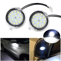 LED Side Mirror Puddle Lights - Set of 2, Canbus Compatible (2PCS White Color)