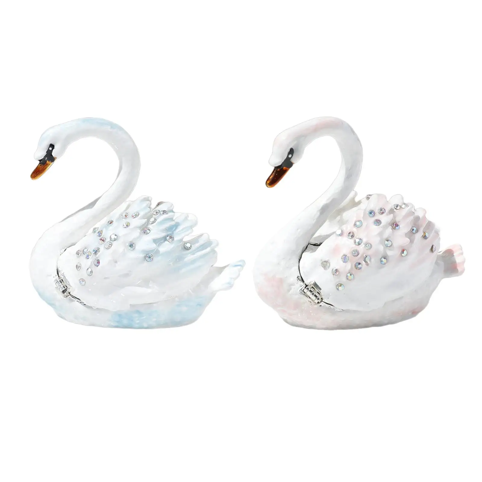 

Swan Shape Ring Box Novelty Desktop Ornament Presentation Jewelry Gift Box for Engagement Birthday Ceremony Proposal Banquet