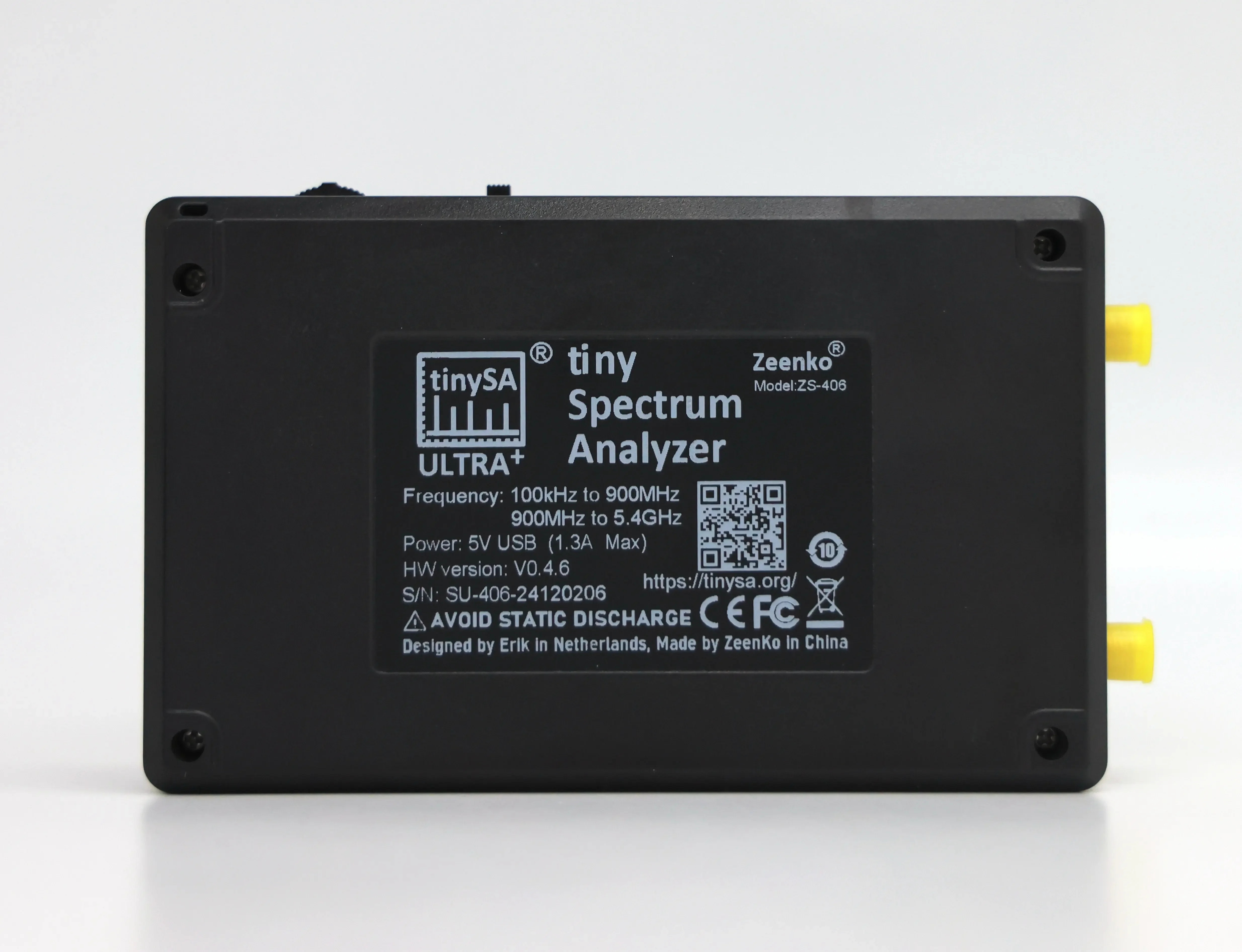Latest Original TinySA ULTRA Plus ZS-406 Handheld Tiny Spectrum Analyzer TinySA 3.95 inch Touch Screen Build in Battery 6
