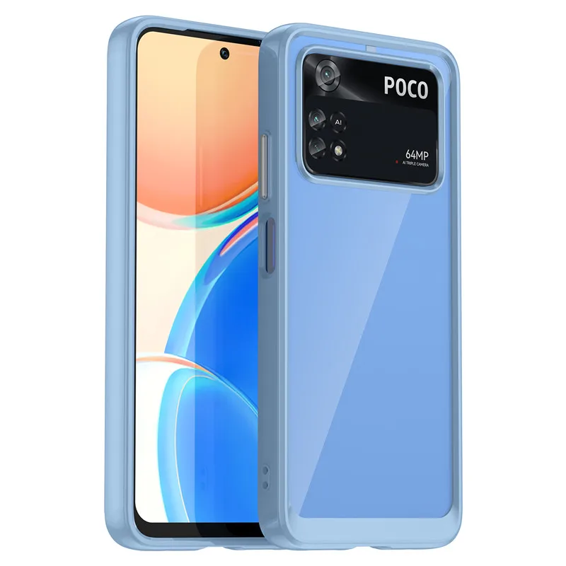Colorful Soft Edge Silicone Transparent Shockproof Bumper Case
