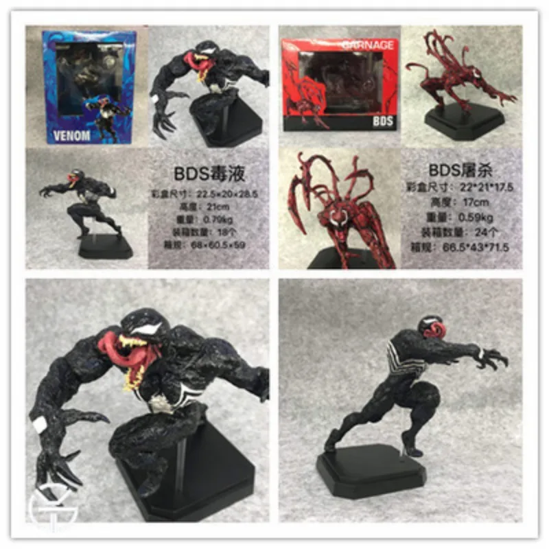 マーベルアニメスパイダーマンbdsシーンマッサージャーヴェノム手作り人形、モデルペンダント、収集可能なおもちゃモデル、収集可能なギフト、1-12