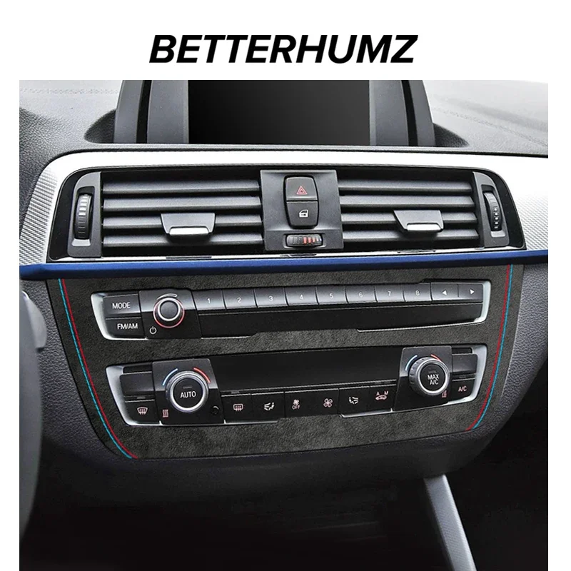 Car Interior Trim Car Air Conditioning CD Panel Cover Alcantara For BMW F20 F22 M235i 228i 220i 218i 2011-1 2 Series Tuning Accessories