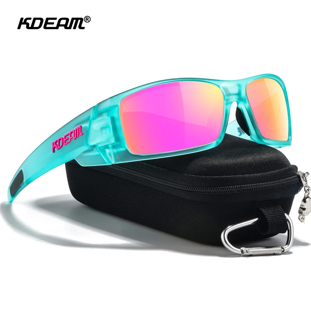 Men's All Black Polarized Fishing Sunglasses with Zipper Carry Case