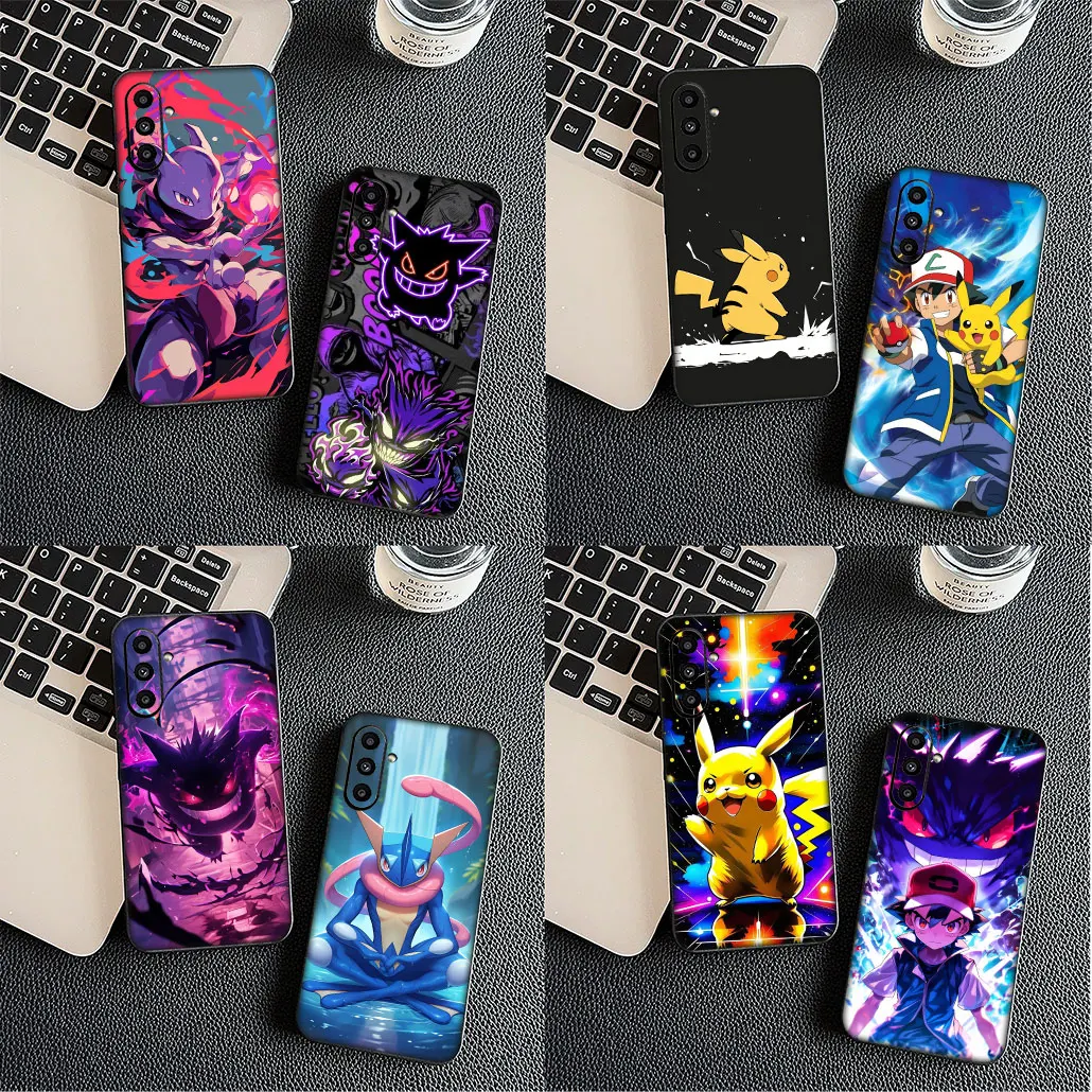Soft Cover Phone Case with P-Pikachus and Gengar Design