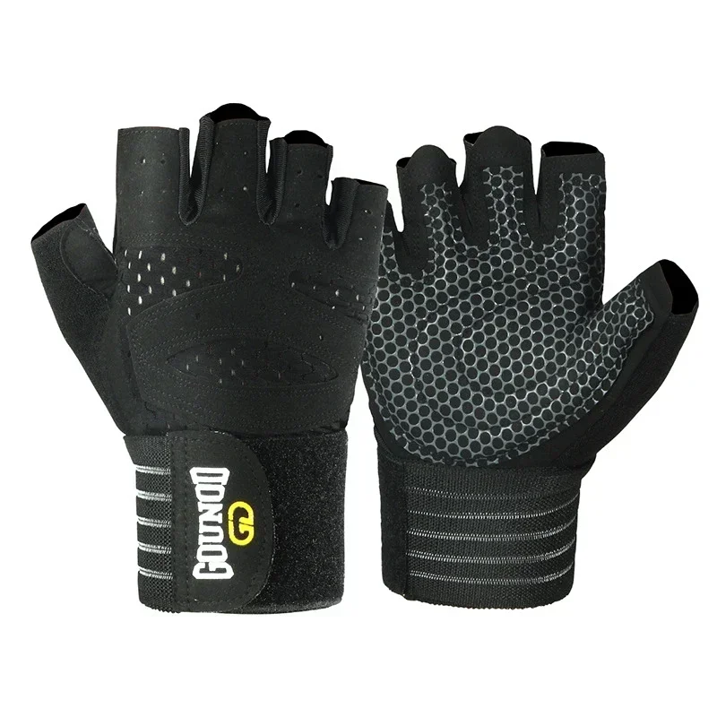 Weightlifting Gloves Extended Sports Breathable And Wear-resistant Half-finger Gloves Barbell Equipment Iron Lifting