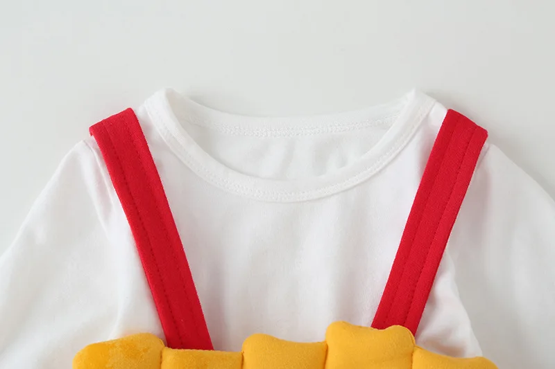 0-3T Ins Baby Romper with Hat Boys Girls French Fries Onesie M Cartoon Newborn Infants Cotton Clothes Baby's Photography Outfit 6