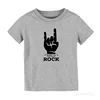 Born To Rock Kids T-Shirt Boys Girls Unisex Baby Clothes Cool Fashion Style Tops Children Summer Short Sleeve Graphic Tee Shirt 5