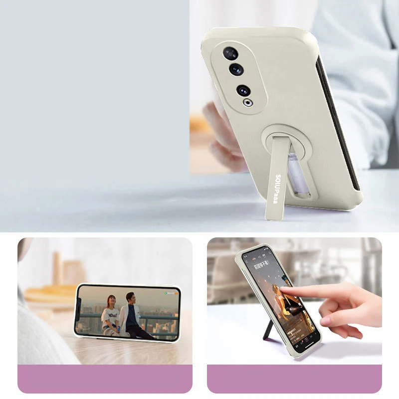 Frameless Ultra Thin Hard Phone Case with Holder