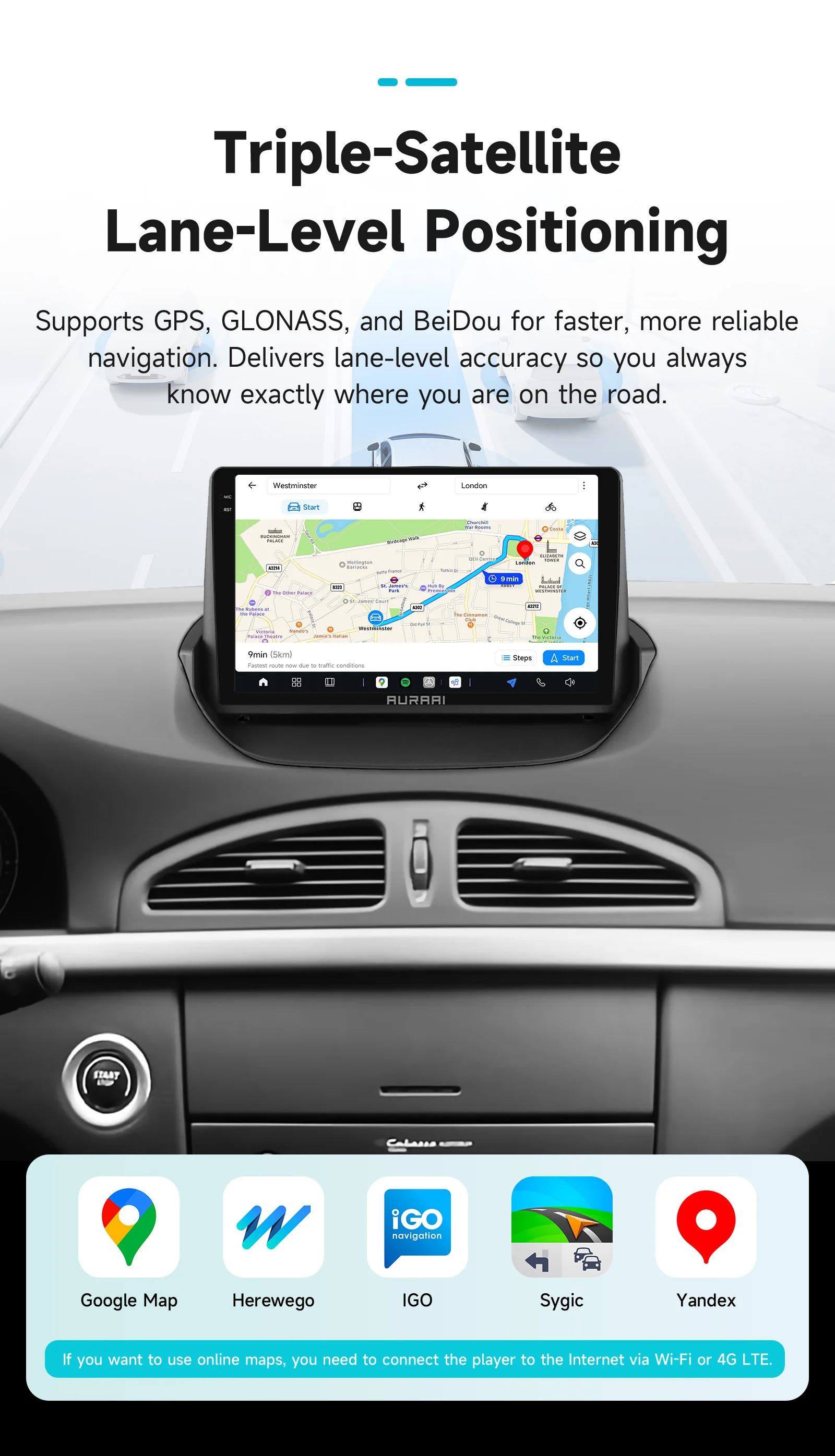 AURAAI CarPlay 2Din Android Autoradio für Renault Laguna 2 2001 - 2007 Intelligente Systeme Autoradio Video DSP GPS Navi 4G Wifi – Detail 25