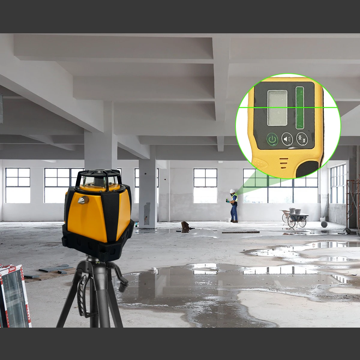 Heipoe 204 surveying instrument 500m Green beam Self-leveling Electronic Anping