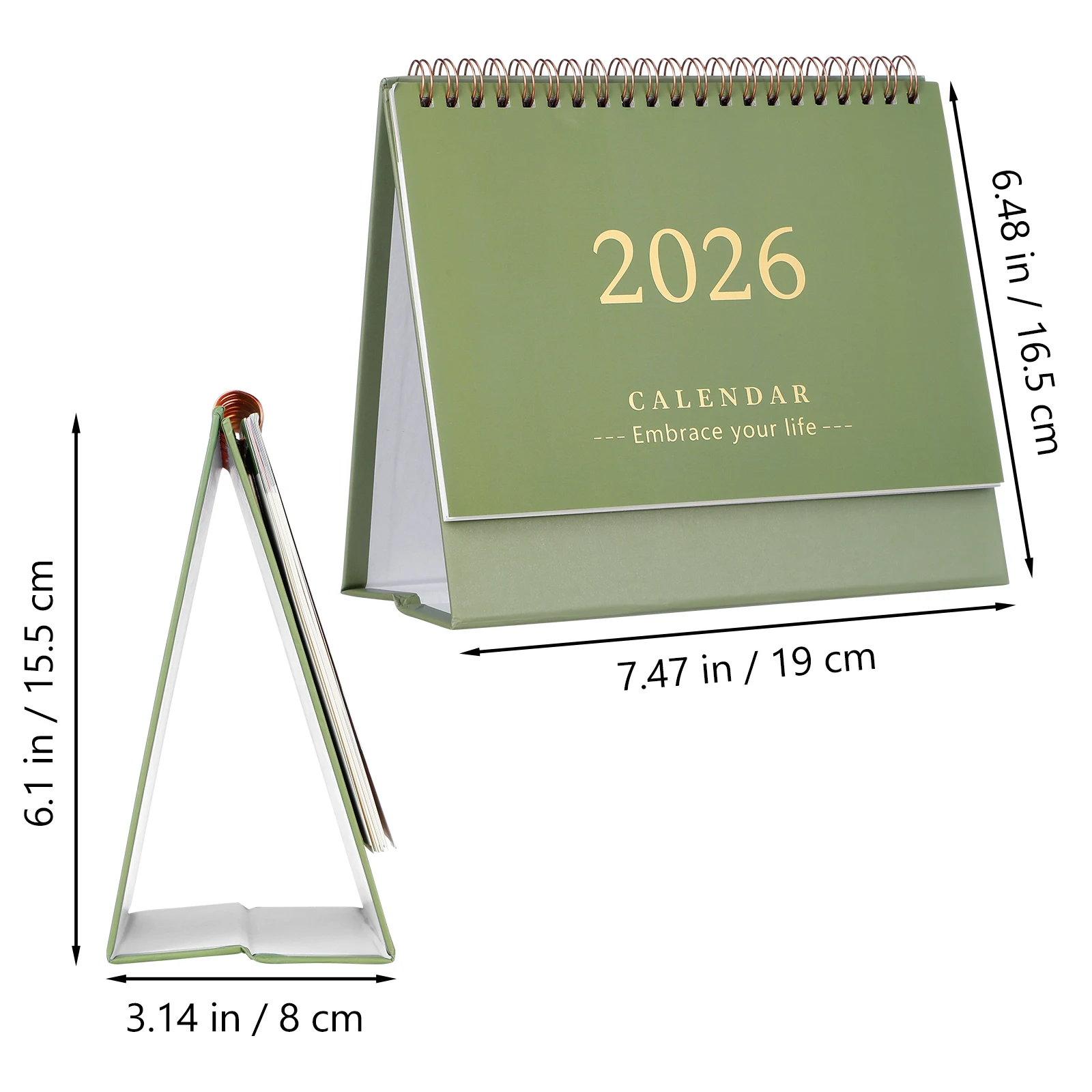2026 Desk Calendar Small Desktop Calendars 2025-2026 Table Daily Notepad Pocket Planner Decorative Month Work Calendar Planner