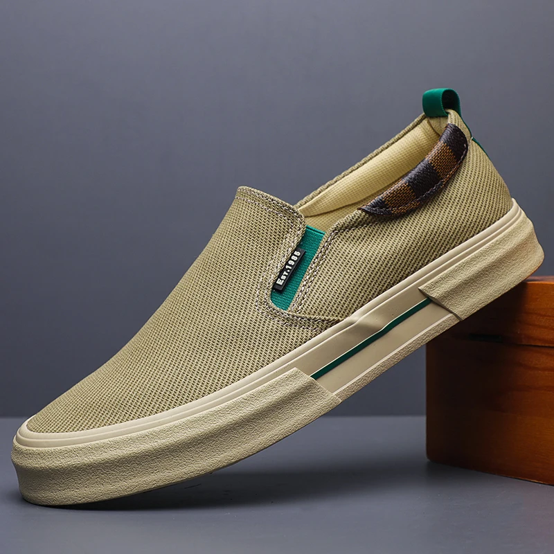 Lightweight Men's Canvas Shoes Comfortable Low-cut Vulcanized Shoes Men Espadrille Non-slip Casual Shoes Men Flats 2024 SS24846 2