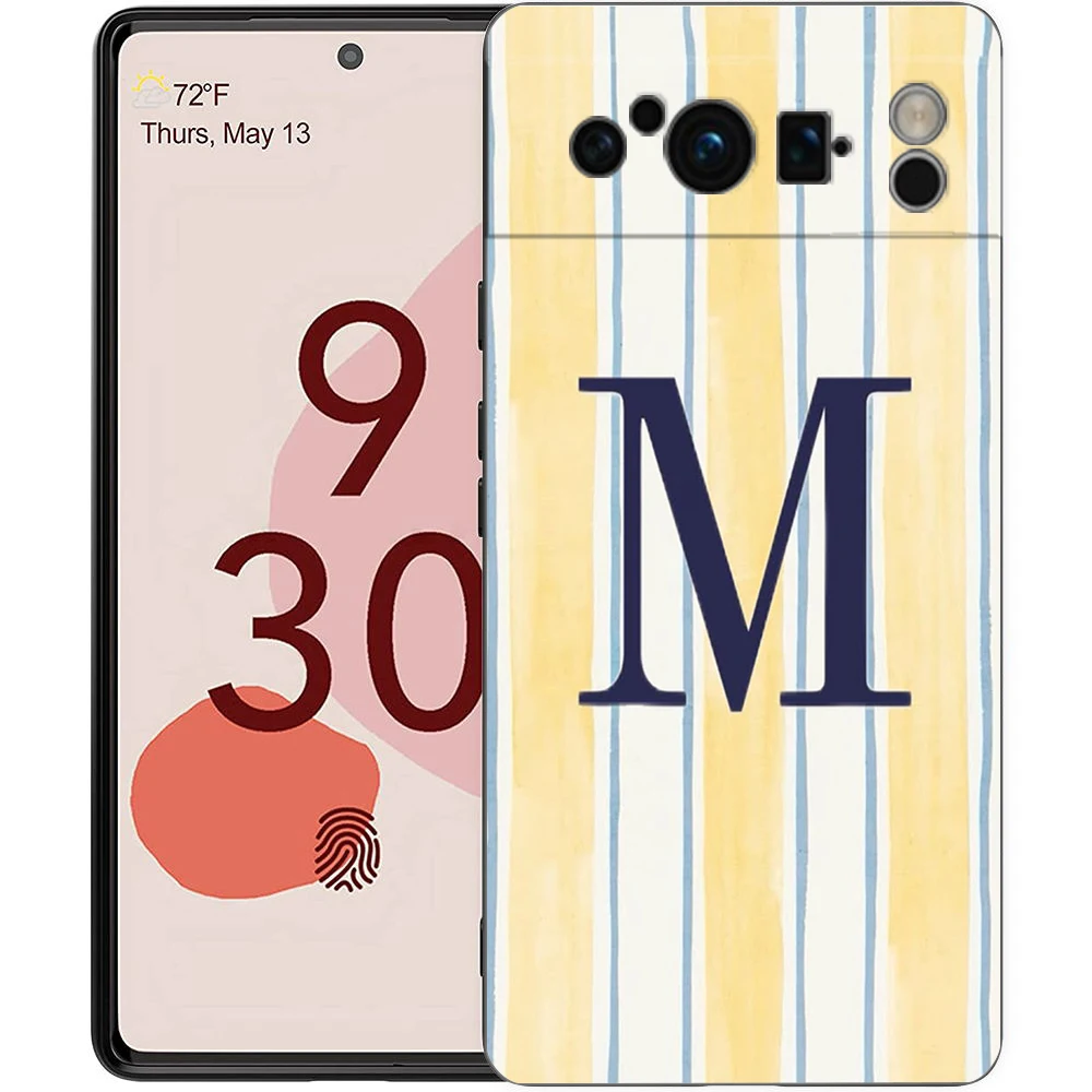 Vibrant Floral Stripes Luxury Phone Case in Black Soft Cover