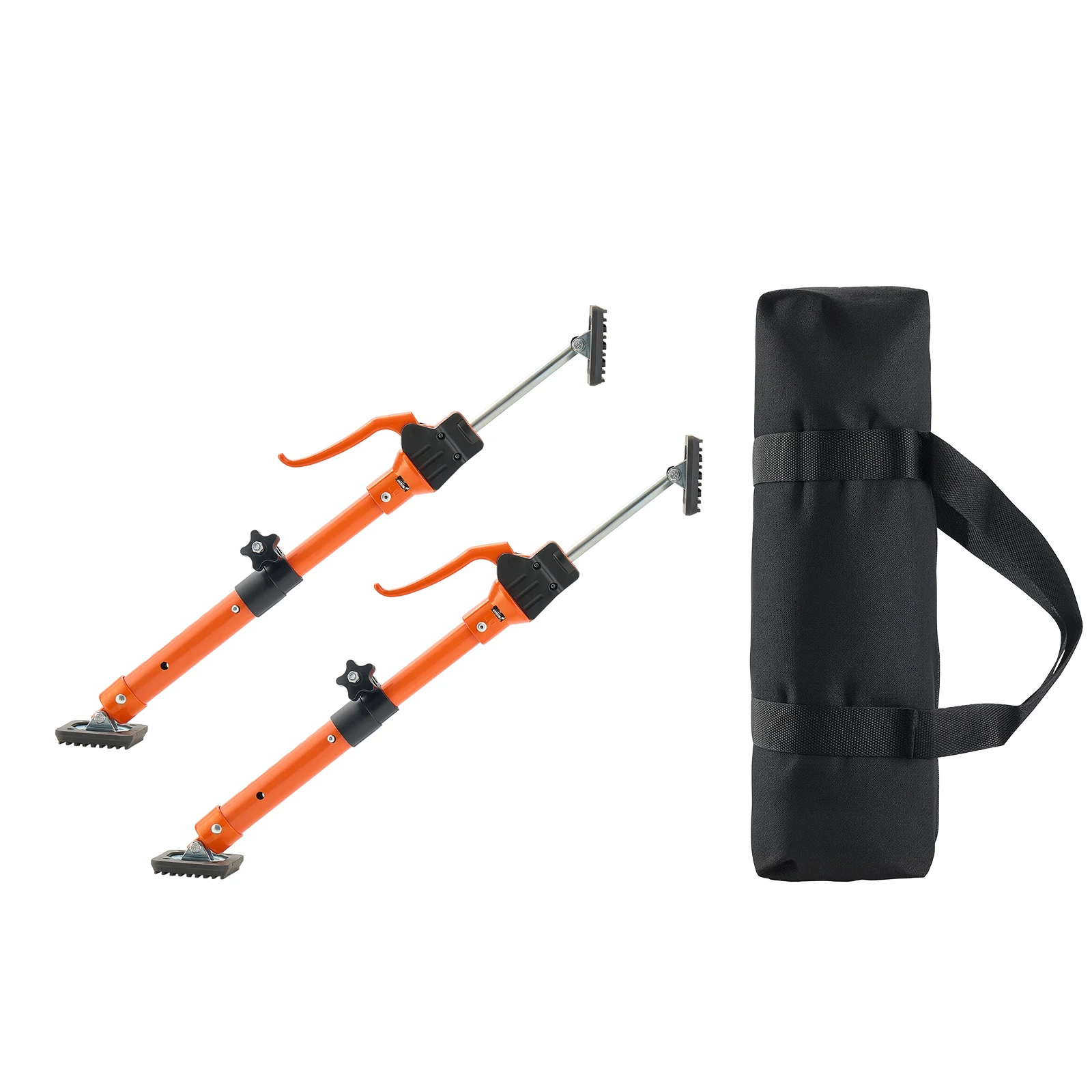 SucceBuy 2-Pack Cabinet Jack Support Pole Steel Telescopic Quick Support Rod Adjustable 3rd Hand System for Lifting Cargo Bars