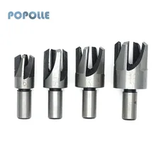 Ensemble de forets à griffes en acier au carbone, couteau en liège adapté aux trous de travail du bois pour prendre des bouchons ronds 5/8 "1/2" 3/8 "1/4" 4 pièces/ensemble