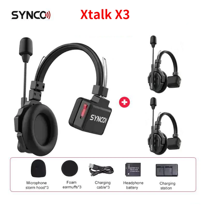 バッテリー付きSyncoワイヤレスインターホンシステム,xtalk,2.4g,x1,x3