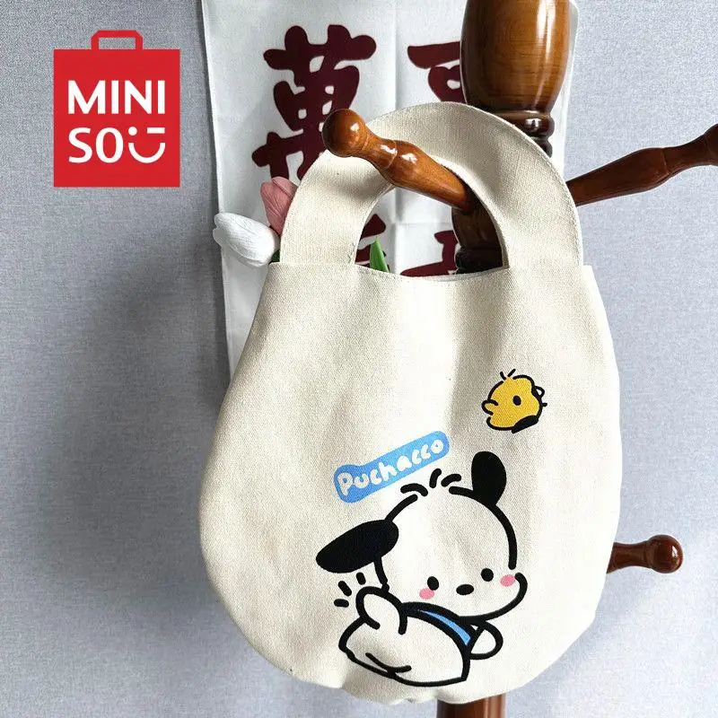 

Sanrio Egg Canvas Bag Harajuku Cute Girls Handbag Korean Ins Little Bee Pochacco Large Capacity Kawaii Anime Student Handbag