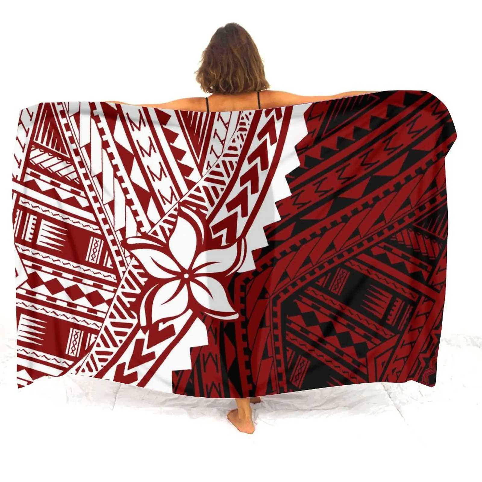 Sarong Da Donna Polinesiano Summer Beach Vacation Sarong Elegante Temperamento Scialle Protezione Solare Bikini Coat Samoa Sarong