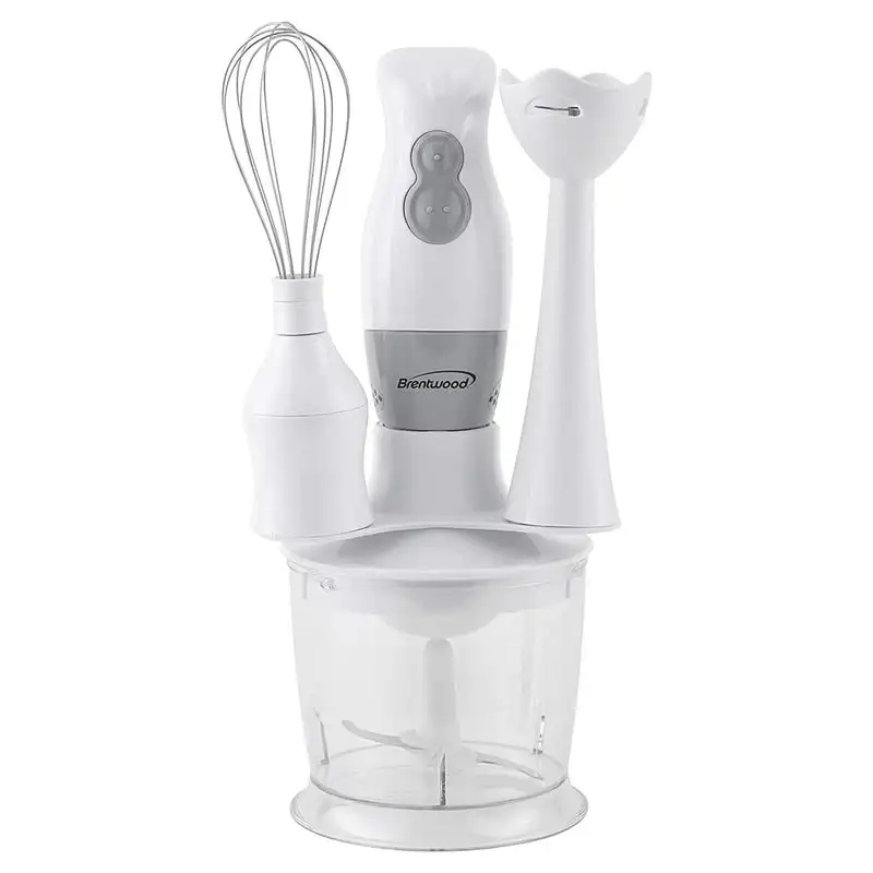 

2-Speed Hand Blender and Food Processor with Balloon Whisk (White) (-38W) Blender smoothie portable Licuadoras para cocina Juice