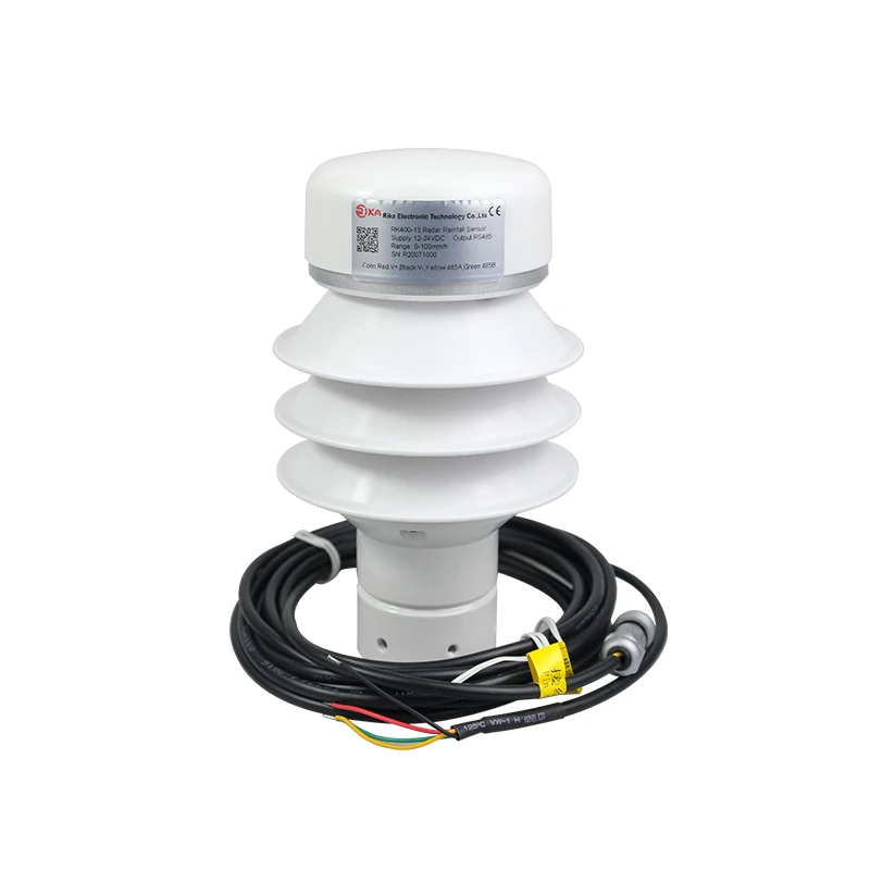 

Rika RK400-13 7-24VDC Supply Aluminum Alloy+ABS Rain/Snow/ Hail Radar Rainfall Sensor Transmitter RS485/RS232/SDI-12