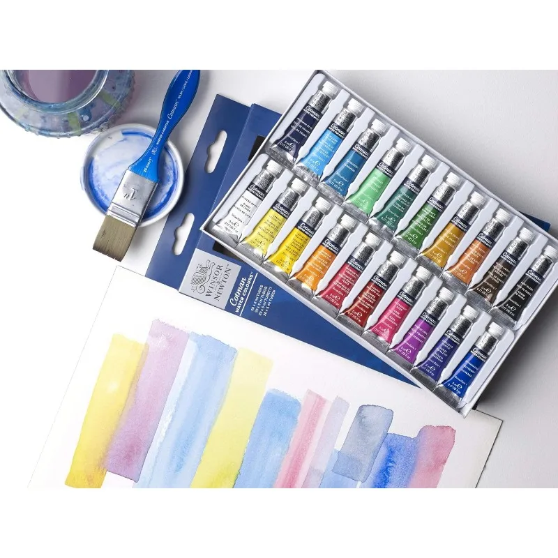 Winsor & Newton Cotman 수채화 물감 튜브 세트 - 예술가, 초보자 및 스케치용 5ml 튜브(10개 또는 20개 색상)