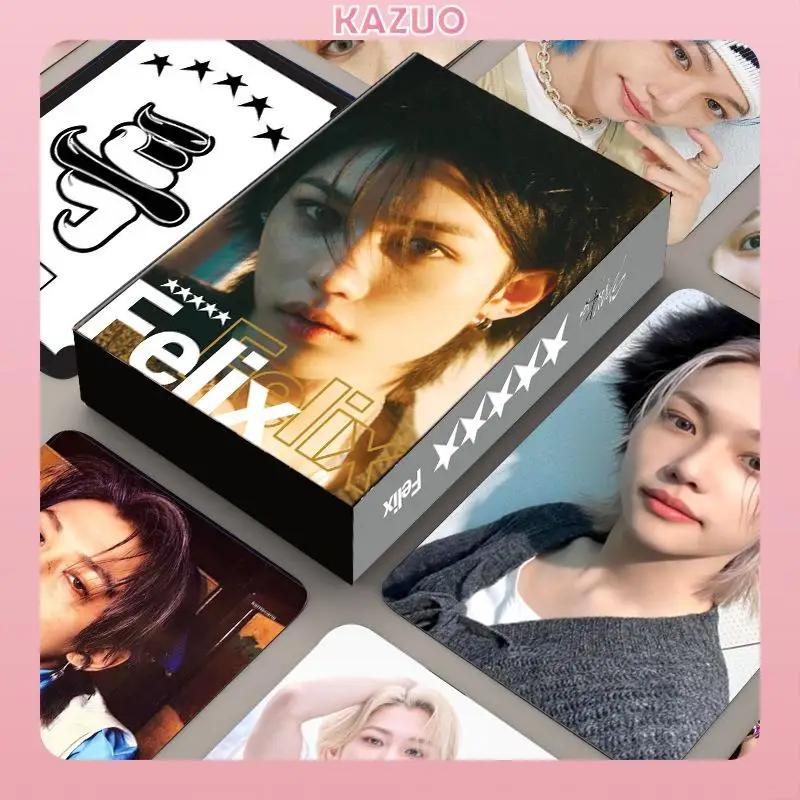 

KAZUO 55 Pcs Stray Kids Felix Album Lomo Card Kpop Photocards Postcards Series