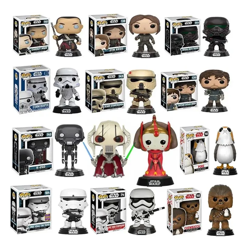 Funko Star Wars General Grievous 129 # Queen Amidala 29 # The Mandalorian 326 # Yoda 368 # Figure Toys K2-So Porg Action Toy