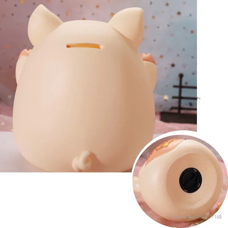 Piggy Bank Vinyl Anti-drop Coin Safe Deposit Box, Cute Pig Money Boxes, Saving Jar, Home Decorations, Children's Gifts, New, 1Pc