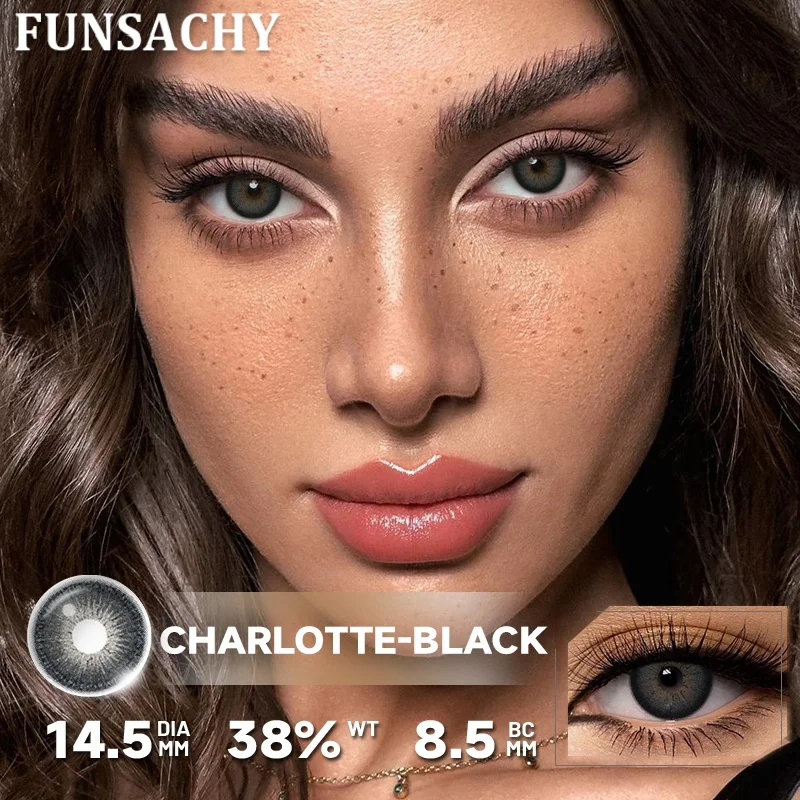 FUNSACHY Yearly Cosmetic Brown Contact Lenses - Enhance Your Eye Color with Natural Beauty