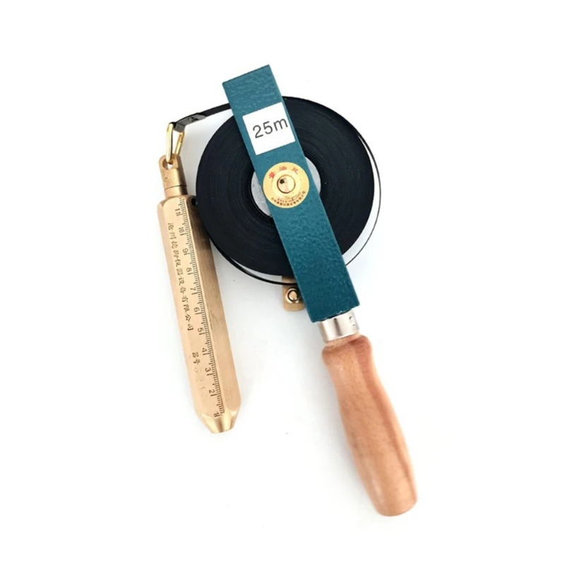 

5/10/15/20/25/30M Oil Gauging Tape Brass+Carbon Steel Laser-Engraving Sounding Tape Professional Compatible for Oil Tank G6KA