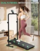7012-3353ae.jpg Non-Electric Treadmill with Dual Flywheel & Fixed Incline - Motorless Treadmill with LCD Monitor,Non-Slip Belt,for Home/Gym Use