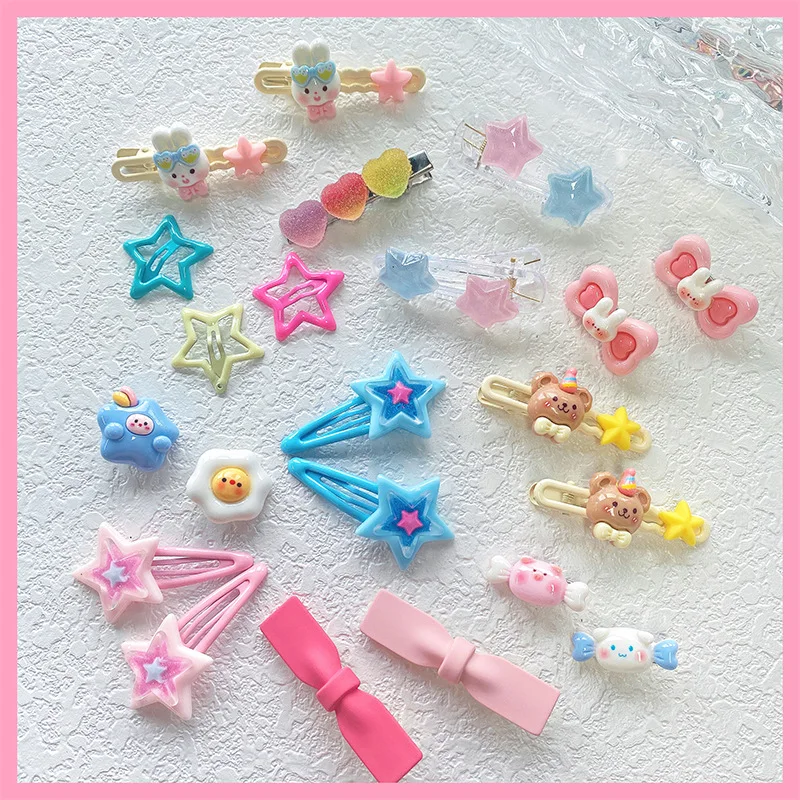 

Star Girl Y2k Cute Item Hairgrips Harajuku Fashion Hair Jewelry Accessories Duckbill Clamp Headdress Clips Headwear Barrette
