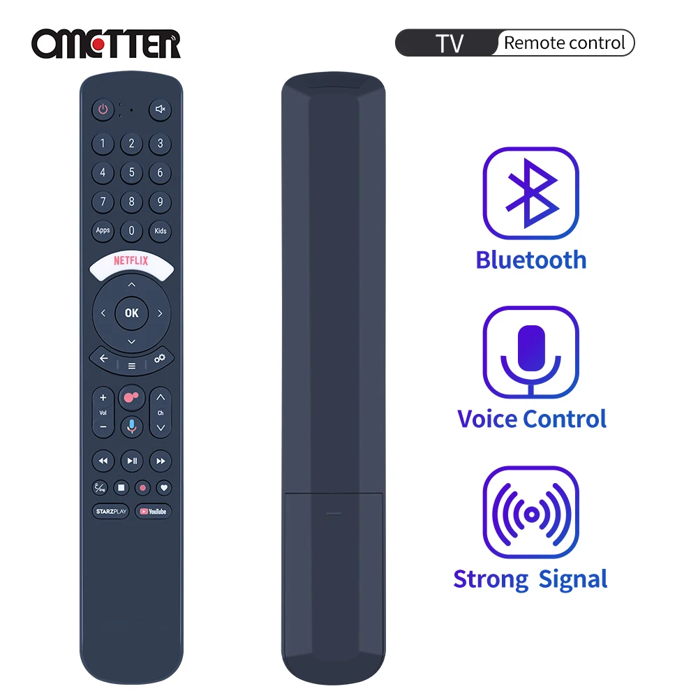 

New VOICE Remote Control for Tech4home LCD TV OOREDOO T4HS2007 38K NOTUS L6